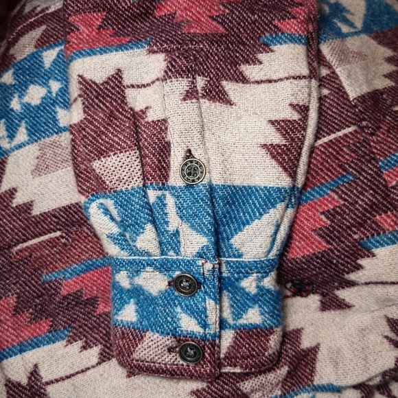 Ariat Baja Jacquard Shirt Jacket Women’s Large Quilted Chore Workwear Southwest - Picture 4 of 11